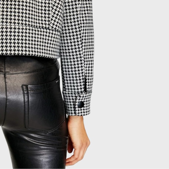 Taifun Black and White Herringbone Bomber Jacket 34 - Picture 4 of 5